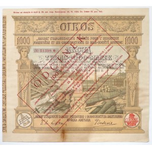 OIKOS Związkowe Zakłady Przemysłu i Budownictwa Drzewnego, 1.000 mkp 1920