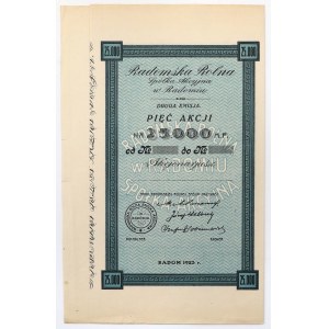 Radomska Rolna, Em.2, 5x 25.000 mkp 1923 - blankiet