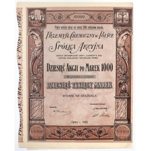 Przemysł Chemiczny w Polsce, Em.5, 10x 1.000 mk 1922
