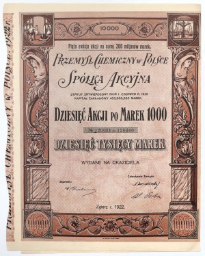 Chemische Industrie in Polen, Em.5, 10x 1.000 mk 1922