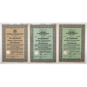 Wrocław, Schlesische Landschaftlicher..., 500 i 1.000 rmk 1936-1944 (3szt)