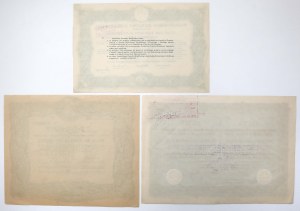 SPÓJNIA, Katowicka Sp. for Mining, Poznań Lettre d'obligation - (3pc)
