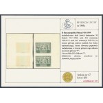 50 złotych 1936 Dąbrowski - AO - awers bez druku głównego - nierozcięte 2 sztuki - ex.Lucow