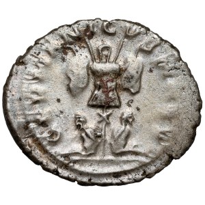 Gallien (258-268 n.e.) Antoninian, Lugdunum - ciekawe popiersie