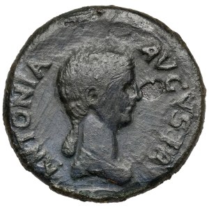 Antonia, Dupondius wybity za panowania Klaudiusza (41-54 n.e.) - rzadki