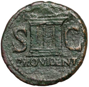 Oktawian August (27 p.n.e.-14 n.e.), Dupondius pośmiertny - wybity za panowania Tyberiusza