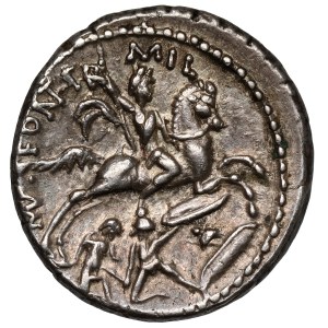 Republika, P. Fonteius P. f. Capito (55 p.n.e.) Denar, Rzym - piękny