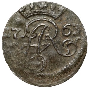 August III Sas, Szeląg Elbląg 1763 FLS