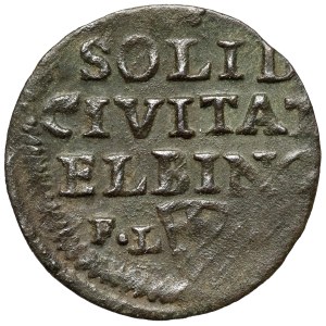 August III Sas, Szeląg Elbląg 1763 FLS