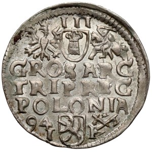 Zygmunt III Waza, Trojak Poznań 1594 - wydłużona