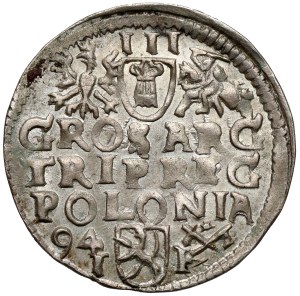 Sigismond III Vasa, Trojak Poznań 1594 - étendu