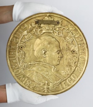 Medallion (26.5cm) Pope Pius XI 1929 - B.RZADKI