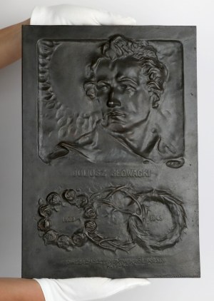 Placard (26x38 cm) Juliusz Słowacki 1909 (Amrogowicz)