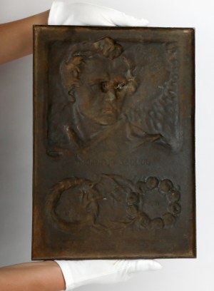Placard (26x38 cm) Juliusz Słowacki 1909 (Amrogowicz)