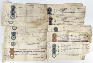 Un ensemble de billets à ordre, y compris des billets intéressants - de marque
