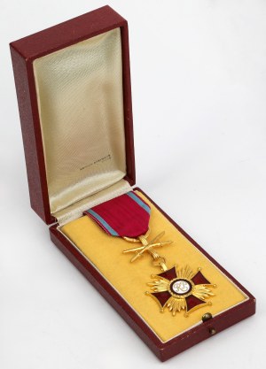 PSZnZ, Croix du Mérite en or avec épées - Arthus-Bertrand - en boîte
