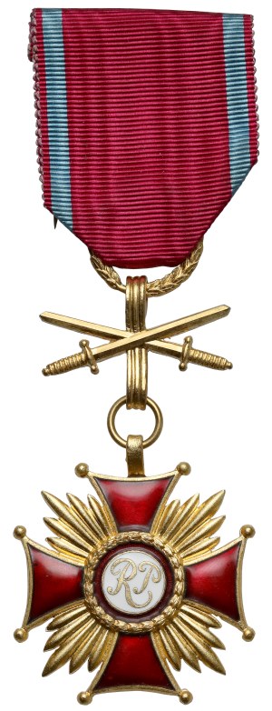 PSZnZ, Croix du Mérite en or avec épées - Arthus-Bertrand - en boîte