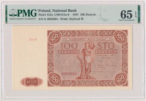100 zloty 1947 - G - lettre minuscule