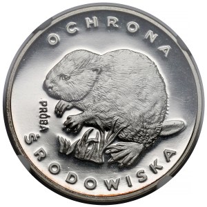 Próba SREBRO 100 złotych 1978 Bóbr