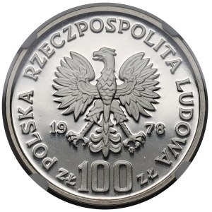 Próba SREBRO 100 złotych 1978 Bóbr