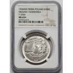 Próba SREBRO 100 złotych 1966 Mieszko i Dąbrówka - głowy