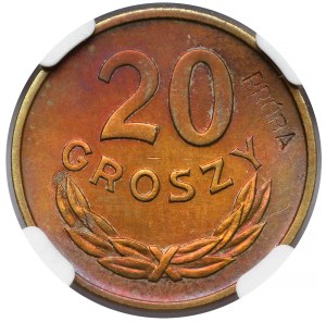 Sampled brass 20 pennies 1957