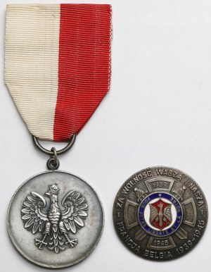 PSZnZ, Badge 19/29 Polish Infantry Grouping and Medal 1971 - set (2pcs)