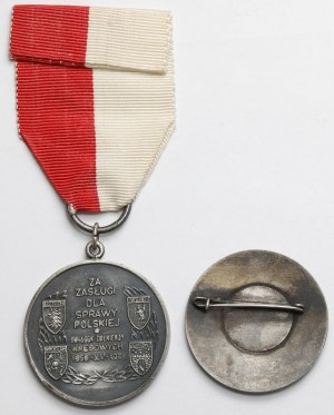 PSZnZ, Badge 19/29 Polish Infantry Grouping and Medal 1971 - set (2pcs)