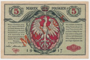 MUSTER General 5 mkp 1916 first issue ...Tickets - double-sided