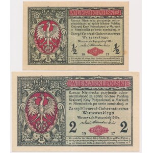 1/2 i 2 mkp 1919 Generał - zestaw (2szt)