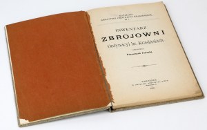 Inventory of the armory of the hr. Krasinski Ordynacy, F. Pulaski