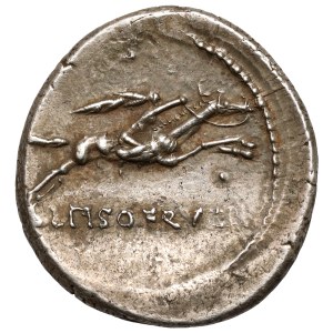 Republika, L. Calpurnius Piso Frugi (90 p.n.e.) Denar