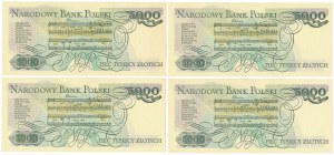 PLN 5,000 1982 - CF - set (4pcs)