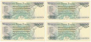 PLN 5,000 1988 - CT - set (4pcs)