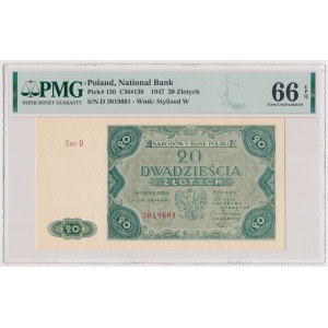 20 złotych 1947 - D