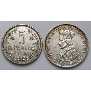 Litwa, 5-10 litu 1925-1936 - zestaw (2szt)