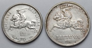 Lituanie, 5-10 litas 1925-1936 - set (2pcs)