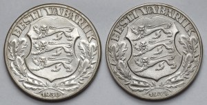Estonia, 2 krooni 1930-1932 - zestaw (2szt)