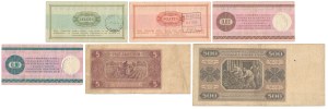 5 i 500 zł 1948 + PEWEX 1979 - zestaw (6szt)