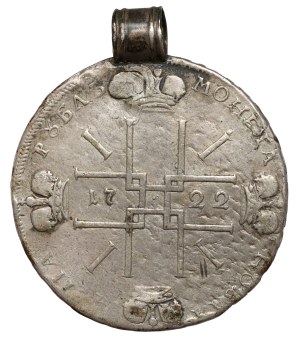 Rosja, Piotr I, Rubel 1722 - z zawieszką