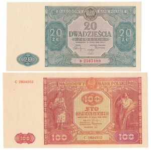 20 i 100 zł 1946 - zestaw (2szt)