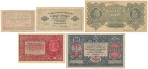 Jeu de marques polonaises 1916-1923 (5pc)