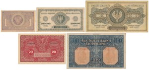 Jeu de marques polonaises 1916-1923 (5pc)