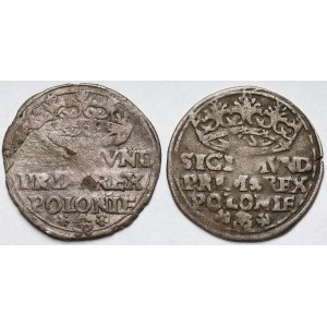 Zygmunt I Stary, Grosz Kraków 1527-1529 - zestaw (2szt)