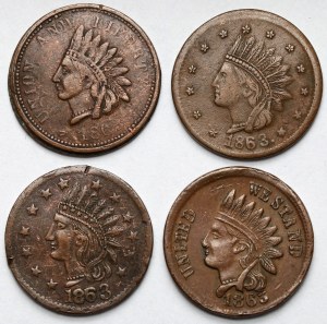 USA, 1863 jetons commémoratifs - set (4pcs)