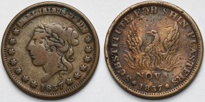 USA, 1837 jetons commémoratifs - set (2pcs)