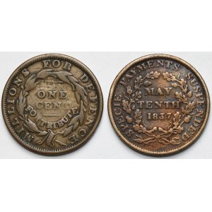 USA, Żetony okolicznościowe 1837 - zestaw (2szt)