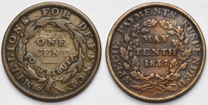 USA, 1837 jetons commémoratifs - set (2pcs)