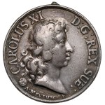 Szwecja, Medal zaślubinowy bez daty (~1680) - Karol XI i Ulrika Eleonora Duńska