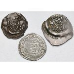 Niemcy, Regensburg i Mecklenburg, Denary bez daty (1246-1409) i Dreiling 1528 - zestaw (3szt)
